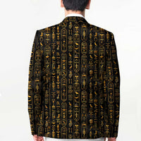 Ancient Pride Blazer African Hieroglyphic Pattern, Eye of Horus, and Sacred Scarab Symbol - Wonder Print Shop