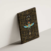 Ancient Pride Canvas Wall Art African Hieroglyphic Pattern, Eye of Horus, and Sacred Scarab Symbol - Wonder Print Shop
