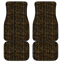Ancient Pride Car Mats African Hieroglyphic Pattern, Eye of Horus, and Sacred Scarab Symbol - Wonder Print Shop