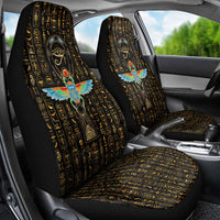 Ancient Pride Car Seat Cover African Hieroglyphic Pattern, Eye of Horus, and Sacred Scarab Symbol - Wonder Print Shop