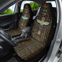 Ancient Pride Car Seat Cover African Hieroglyphic Pattern, Eye of Horus, and Sacred Scarab Symbol - Wonder Print Shop