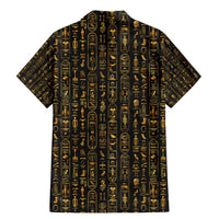 Ancient Pride Family Matching Mermaid Dress and Hawaiian Shirt African Hieroglyphic Pattern, Eye of Horus, and Sacred Scarab Symbol - Wonder Print Shop