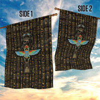 Ancient Pride Garden Flag African Hieroglyphic Pattern, Eye of Horus, and Sacred Scarab Symbol - Wonder Print Shop