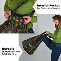 Ancient Pride Grocery Bag African Hieroglyphic Pattern, Eye of Horus, and Sacred Scarab Symbol - Wonder Print Shop