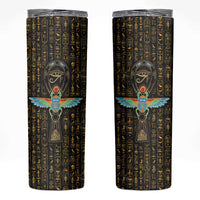 Ancient Pride Skinny Tumbler African Hieroglyphic Pattern, Eye of Horus, and Sacred Scarab Symbol - Wonder Print Shop