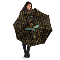Ancient Pride Umbrella African Hieroglyphic Pattern, Eye of Horus, and Sacred Scarab Symbol - Wonder Print Shop