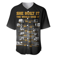She Built It The World Uses It Baseball Jersey African Influential Women Innovators Timeline - Wonder Print Shop
