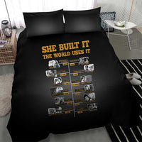 She Built It The World Uses It Bedding Set African Influential Women Innovators Timeline - Wonder Print Shop