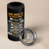 She Built It The World Uses It 4 in 1 Can Cooler Tumbler African Influential Women Innovators Timeline - Wonder Print Shop
