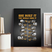 She Built It The World Uses It Canvas Wall Art African Influential Women Innovators Timeline - Wonder Print Shop