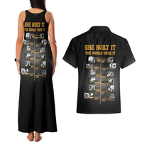 She Built It The World Uses It Couples Matching Tank Maxi Dress and Hawaiian Shirt African Influential Women Innovators Timeline - Wonder Print Shop