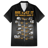 She Built It The World Uses It Family Matching Off The Shoulder Long Sleeve Dress and Hawaiian Shirt African Influential Women Innovators Timeline - Wonder Print Shop