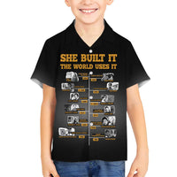She Built It The World Uses It Family Matching Off Shoulder Maxi Dress and Hawaiian Shirt African Influential Women Innovators Timeline - Wonder Print Shop