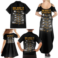 She Built It The World Uses It Family Matching Summer Maxi Dress and Hawaiian Shirt African Influential Women Innovators Timeline - Wonder Print Shop