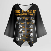 She Built It The World Uses It Kimono Sleeve Blouse African Influential Women Innovators Timeline - Wonder Print Shop
