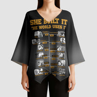 She Built It The World Uses It Kimono Sleeve Blouse African Influential Women Innovators Timeline - Wonder Print Shop