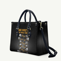 She Built It The World Uses It Leather Bag African Influential Women Innovators Timeline - Wonder Print Shop