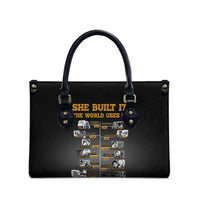 She Built It The World Uses It Leather Bag African Influential Women Innovators Timeline - Wonder Print Shop