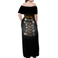 She Built It The World Uses It Off Shoulder Maxi Dress African Influential Women Innovators Timeline - Wonder Print Shop