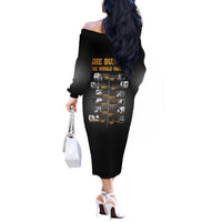 She Built It The World Uses It Off The Shoulder Long Sleeve Dress African Influential Women Innovators Timeline - Wonder Print Shop