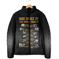 She Built It The World Uses It Padded Jacket African Influential Women Innovators Timeline - Wonder Print Shop