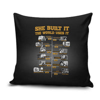 She Built It The World Uses It Pillow Cover African Influential Women Innovators Timeline - Wonder Print Shop