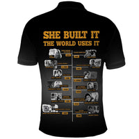 She Built It The World Uses It Polo Shirt African Influential Women Innovators Timeline - Wonder Print Shop