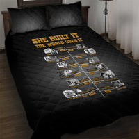 She Built It The World Uses It Quilt Bed Set African Influential Women Innovators Timeline - Wonder Print Shop