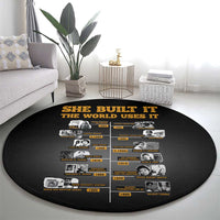 She Built It The World Uses It Round Carpet African Influential Women Innovators Timeline - Wonder Print Shop