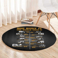 She Built It The World Uses It Round Carpet African Influential Women Innovators Timeline - Wonder Print Shop