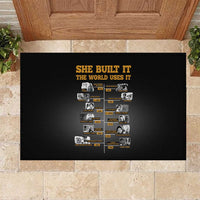 She Built It The World Uses It Rubber Doormat African Influential Women Innovators Timeline - Wonder Print Shop