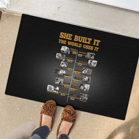 She Built It The World Uses It Rubber Doormat African Influential Women Innovators Timeline - Wonder Print Shop