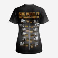 She Built It The World Uses It Scrub Top African Influential Women Innovators Timeline - Wonder Print Shop