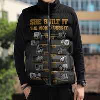 She Built It The World Uses It Sleeveless Puffer Jacket African Influential Women Innovators Timeline - Wonder Print Shop