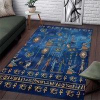 Echoes of Kemet Area Rug African Pharaohs, Anubis and Symbolic Motifs - Wonder Print Shop