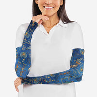 Echoes of Kemet Arm Sleeves African Pharaohs, Anubis and Symbolic Motifs - Wonder Print Shop