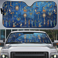 Echoes of Kemet Auto Sun Shade African Pharaohs, Anubis and Symbolic Motifs - Wonder Print Shop