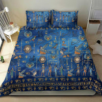Echoes of Kemet Bedding Set African Pharaohs, Anubis and Symbolic Motifs - Wonder Print Shop