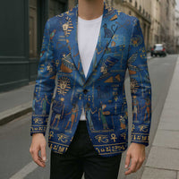Echoes of Kemet Blazer African Pharaohs, Anubis and Symbolic Motifs - Wonder Print Shop