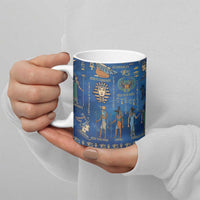 Echoes of Kemet Ceramic Mug African Pharaohs, Anubis and Symbolic Motifs - Wonder Print Shop
