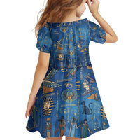 Echoes of Kemet Family Matching Short Sleeve Bodycon Dress and Hawaiian Shirt African Pharaohs, Anubis and Symbolic Motifs - Wonder Print Shop