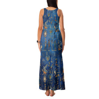 Echoes of Kemet Family Matching Tank Maxi Dress and Hawaiian Shirt African Pharaohs, Anubis and Symbolic Motifs - Wonder Print Shop