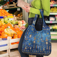 Echoes of Kemet Grocery Bag African Pharaohs, Anubis and Symbolic Motifs - Wonder Print Shop