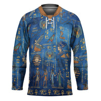 Echoes of Kemet Hockey Jersey African Pharaohs, Anubis and Symbolic Motifs - Wonder Print Shop