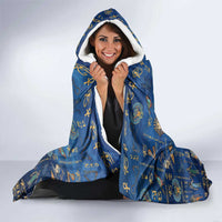 Echoes of Kemet Hooded Blanket African Pharaohs, Anubis and Symbolic Motifs - Wonder Print Shop