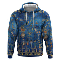Echoes of Kemet Hoodie African Pharaohs, Anubis and Symbolic Motifs - Wonder Print Shop