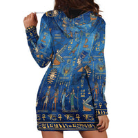 Echoes of Kemet Hoodie Dress African Pharaohs, Anubis and Symbolic Motifs - Wonder Print Shop