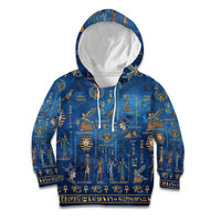 Echoes of Kemet Kid Hoodie African Pharaohs, Anubis and Symbolic Motifs - Wonder Print Shop