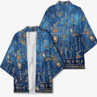 Echoes of Kemet Kimono African Pharaohs, Anubis and Symbolic Motifs - Wonder Print Shop