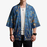 Echoes of Kemet Kimono African Pharaohs, Anubis and Symbolic Motifs - Wonder Print Shop